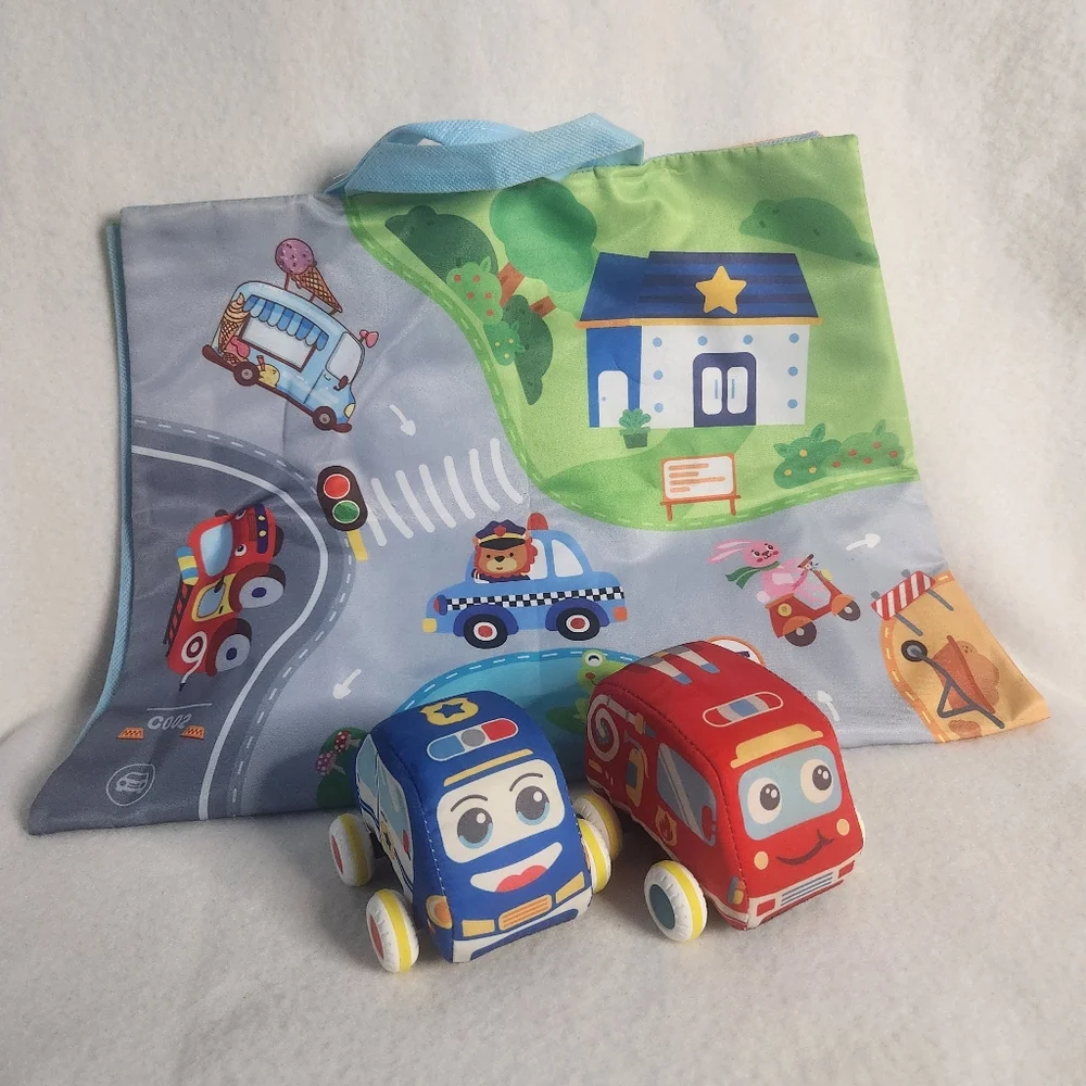 Gisorisn Baby Toy Play Mat With Soft Cars